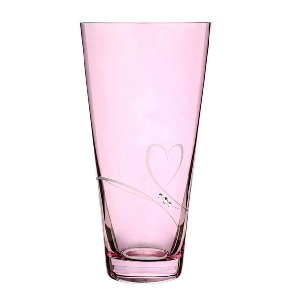 Diamante Pink Romance Crystal Vase Adorned with Swarovski® Crystals - 25cm