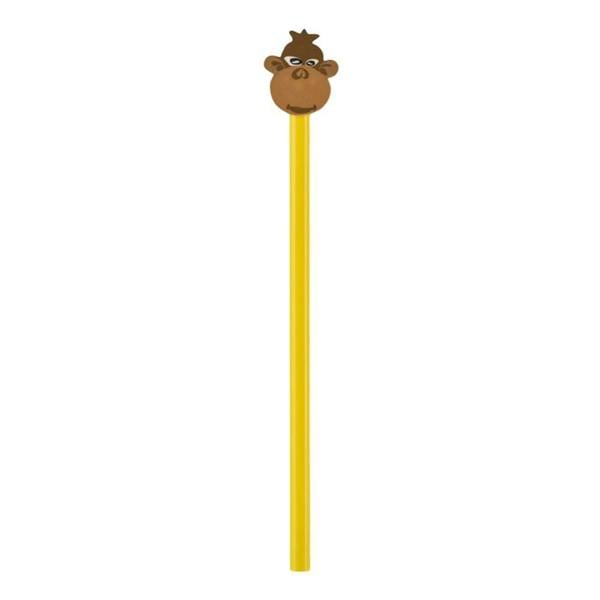 MidOcean Circo Monkey Wooden Pencil With Eraser - Yellow/Brown - 