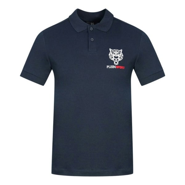 Philipp Plein Sport Block Chest Logo Polo Shirt - Navy Blue