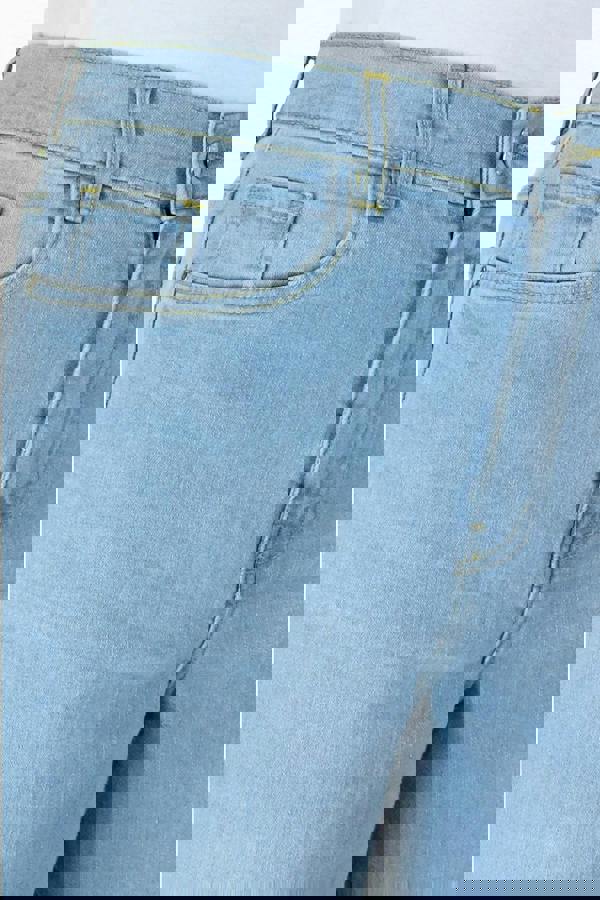 Paulo Due Womens High Waist Wide Leg Denim Culotte Jeans