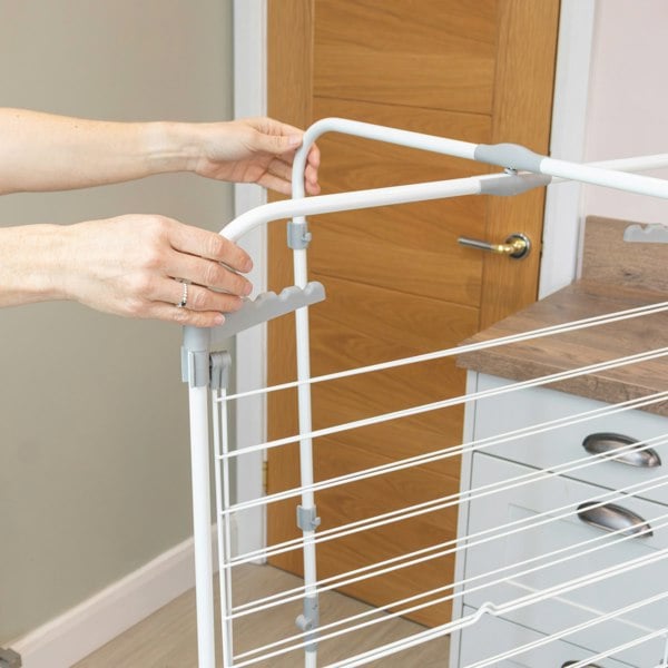 JVL Foldable 3 Tier Drying Rack, White