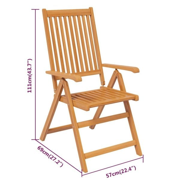 Berkfield 5 Piece Garden Dining Set Solid Acacia Wood