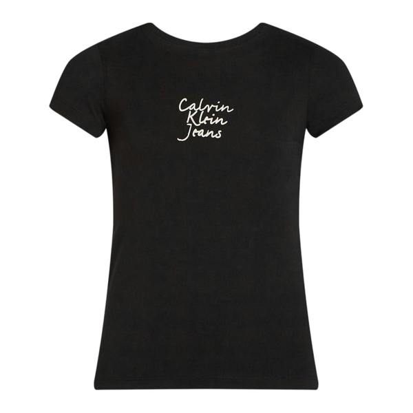 Calvin Klein Childrens/Kids Lettering Slim Short-Sleeved T-Shirt - Black - 