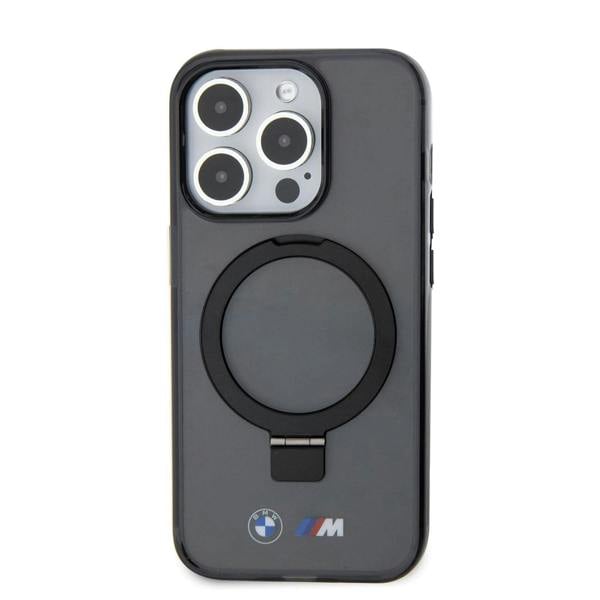 BMW M Series Hardcase with Ring Stand MagSafe for iphone 15 Pro 6.1" Black - BMHMP15LURSK