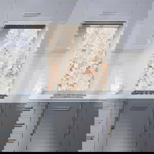 Warren Reed - Designer Polished Sweet Peach Quartz Effect Kitchen Splashback