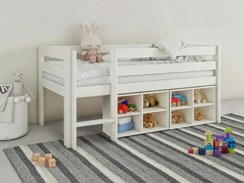 Mid Sleeper Shorty with Cube Units White