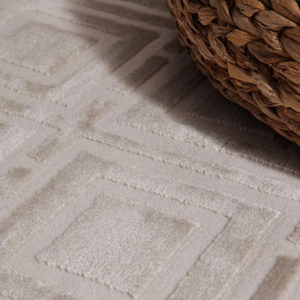 Hanse Home Shortpile Howlite Cream Rug – Modern Geometric