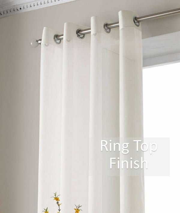 Luxury Living Voile Ring Top Curtain Panel Pair