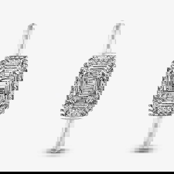 T. H. Baker Platinum 0.37ct Diamond Multi-Cut Cluster Ring 30329PLT N