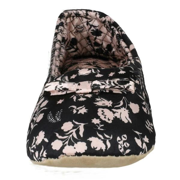 Spot On Ladies Spot On Flower Print Slippers