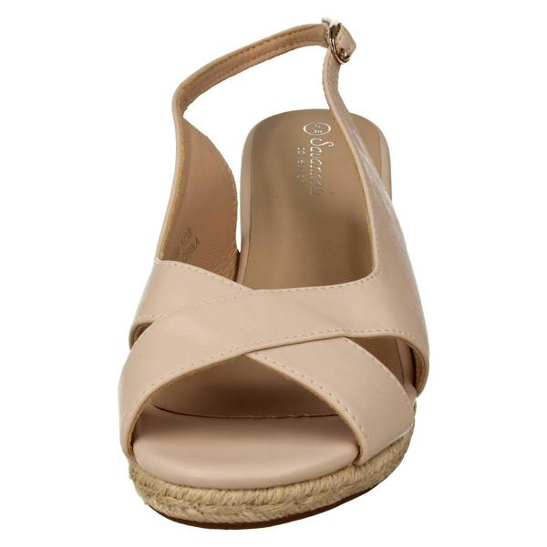 Savannah Ladies Savannah Mid Wedge Heel Espadrille Wide Fitting Sandals F2313