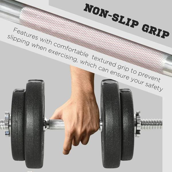 Black adjustable dumbbell with textured non-slip grip and stacked weight plates