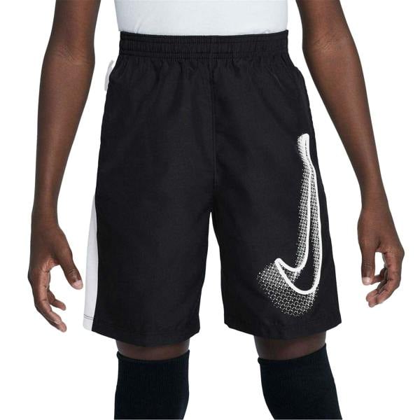 Nike Childrens/Kids Dri FIT Academy Graphic Football Shorts - Black/White - 