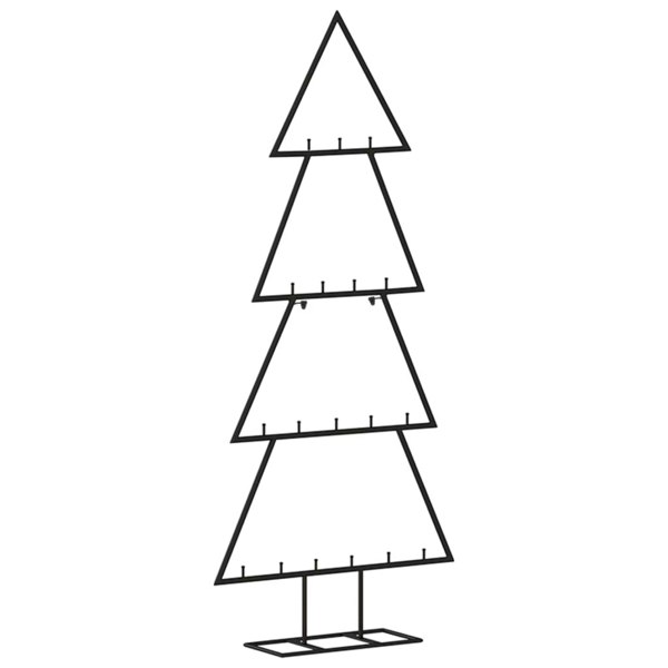 Berkfield Metal Christmas Tree for Decoration Black 90 cm
