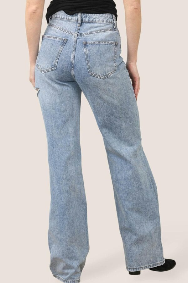Elaina Fashion High Rise Distressed Boyfriend Jeans – Vintage Wash | Relaxed Fit Denim