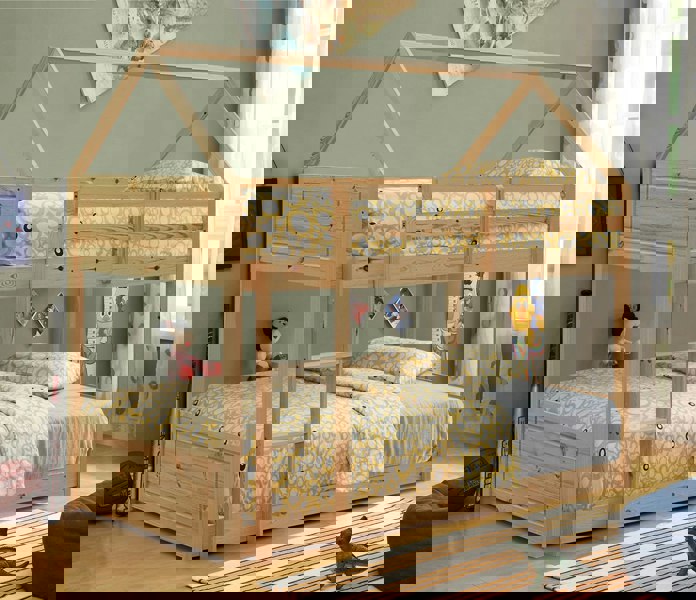 Comfy Living Charming 3ft House-Style Bunk Bed - A Fun and Space-Saving Solution for Kids’ Rooms