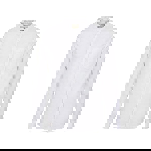 Mountain Warehouse Mens Lowe Linen Blend Grandad Collar Shirt - White