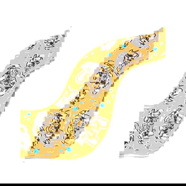 Yellow leopard print cat eye sunglasses with blue rhinestones on Speedo Tiger Dive Balls