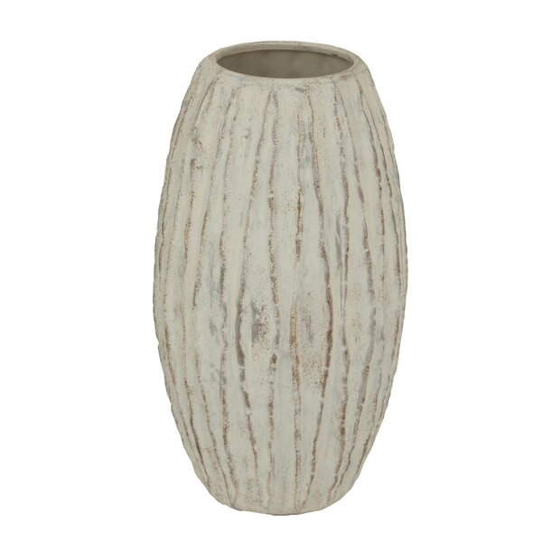 Wyld Haus Wildbloom Large White Ceramic Fin Vase