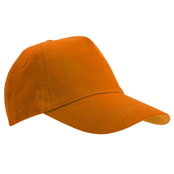 SOLS Unisex Buzz 5 Panel Baseball Cap - Orange
