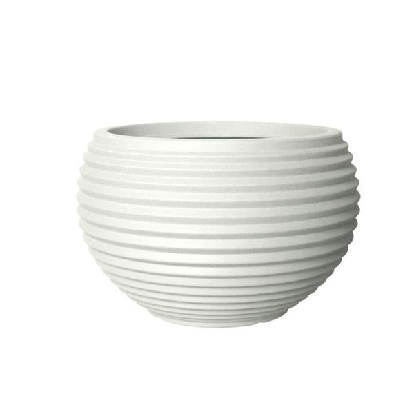 Oslo Round Ribbed Plant Pot 29 x 19cm 9L - Beige