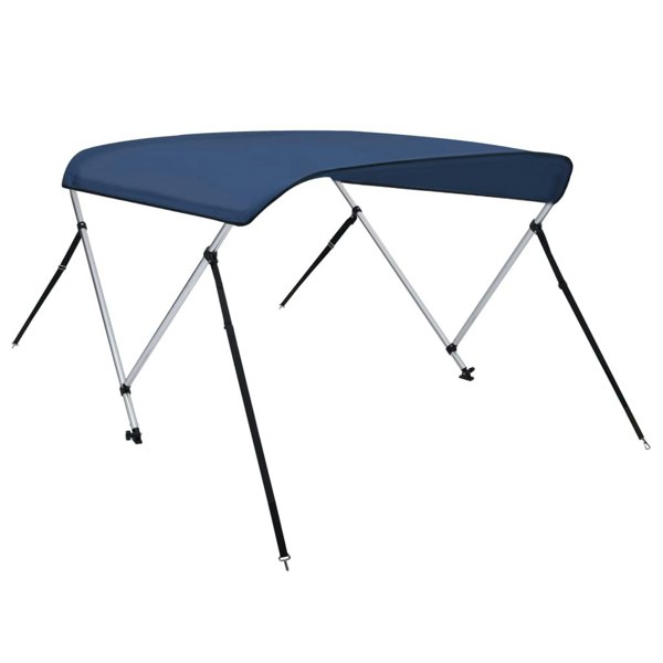 Berkfield 2 Bow Bimini Top Navy Blue 180x130x110 cm