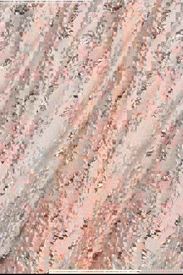 Jacquard Sleeveless A-line Midi Dress - Blush Pink DR4163