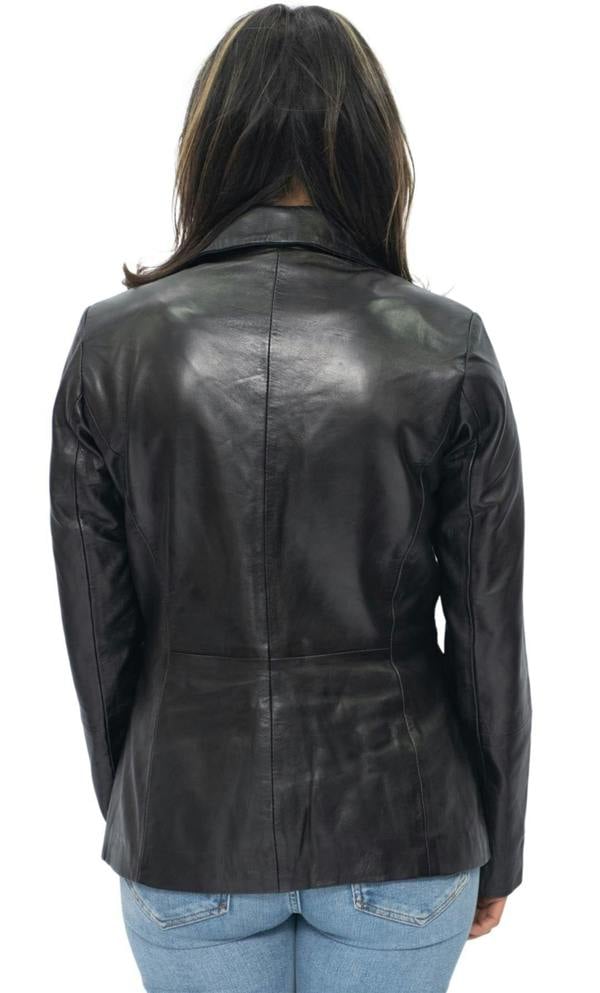 Infinity Leather Womens Soft Leather Blazer Jacket-Apeldoorn