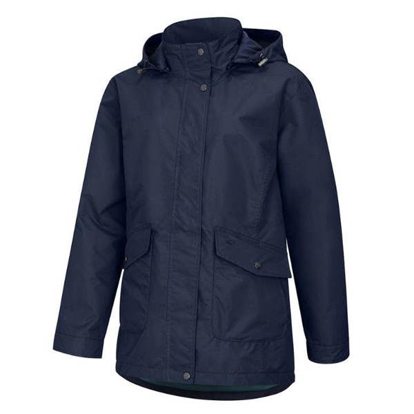 Navy Hoggs of Fife Womens Fara Waterproof jacket, stylish Navy Blue waterproof jacket for ladies