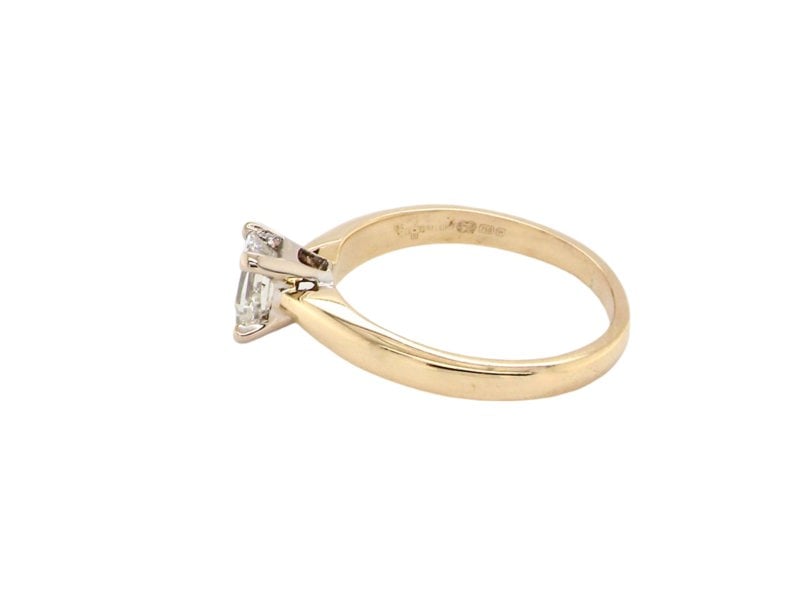 A solitaire Diamond Ring side view