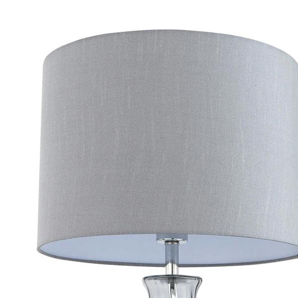 Pagazzi Lighting Rigl Twist Grey Glass Table Lamp