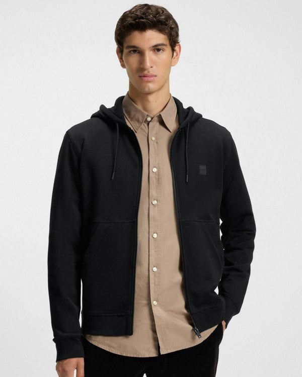 BOSS Orange Zetalky Mens Full Zip Hoodie - Black 001