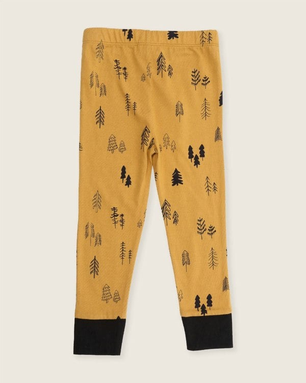 organic cotton Yellow Forest Print Leggings - image 5