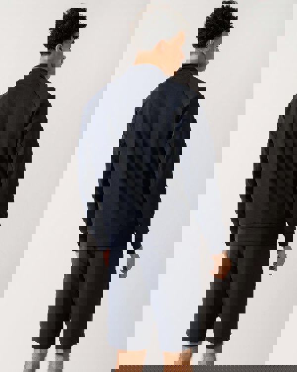 BOSS Green Sweat Rib Mens Half Zip Sweatshirt - Dark Blue 402 - CHO - Designer Mens Sweatshirts