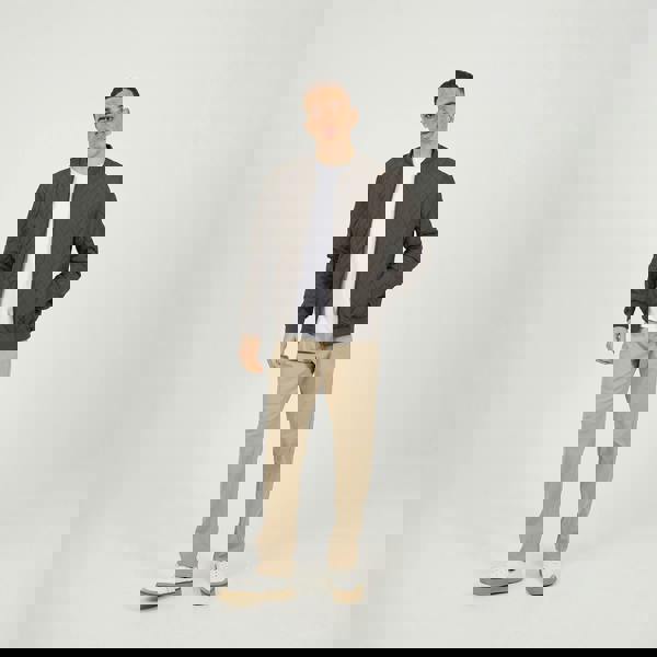 Brave Soul Brown Diamond Quilted Bomber Jacket - Brown Image 3