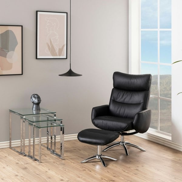 Furniture To Go Katrine Nest of Tables with Glass Top Set of 3