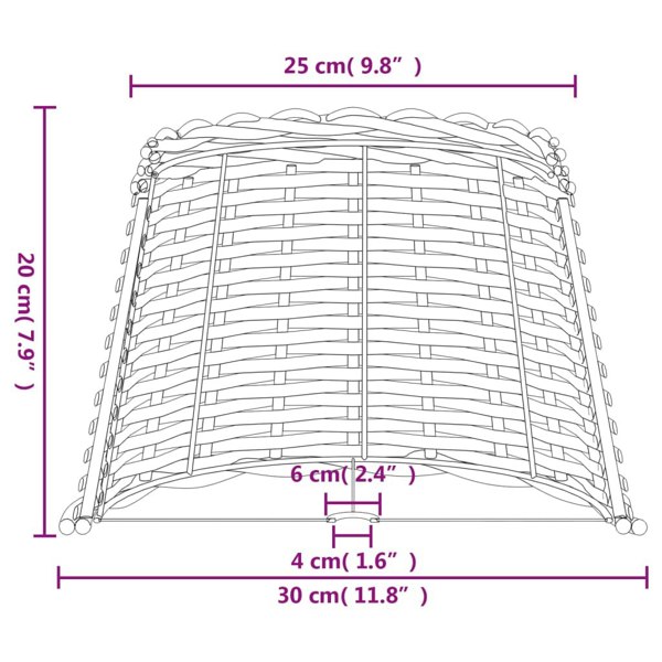 Berkfield Lamp Shade White �_�”�_30x20 cm Wicker