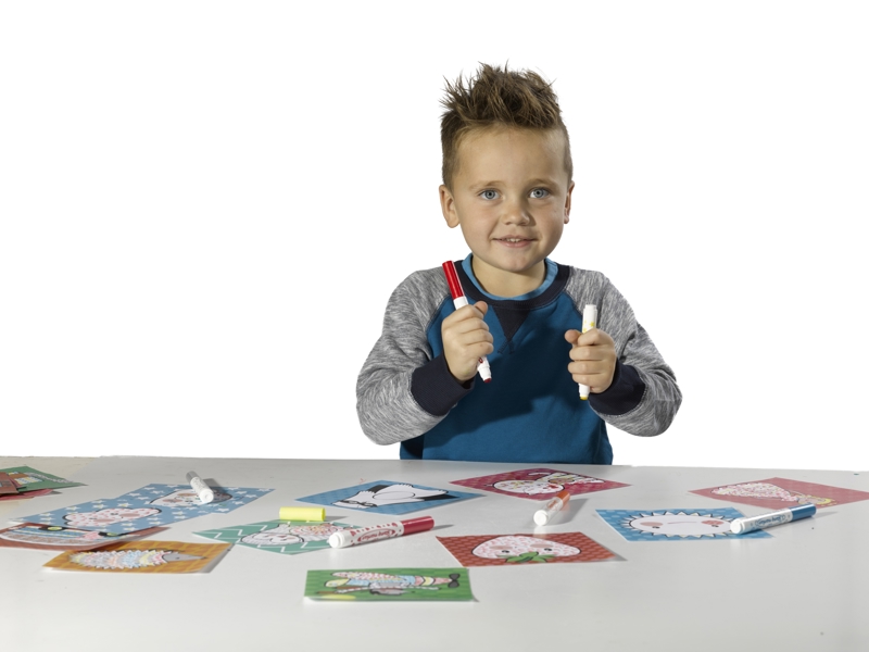 SES Creative Stamping with markers