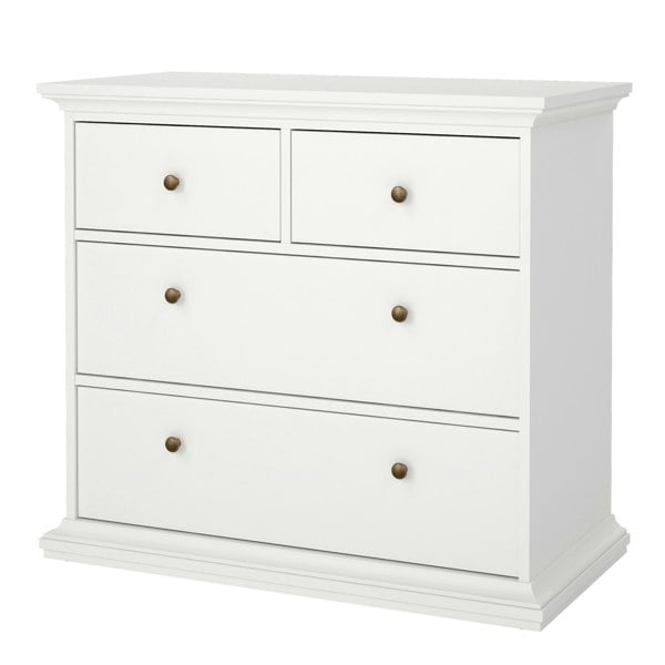Furniture To Go Paris Chest of 4 Drawers in White