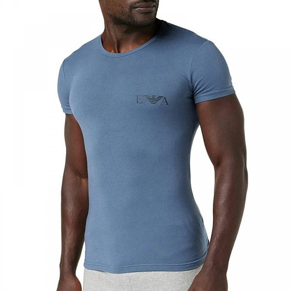 Emporio Armani Bodywear 2-Pack Crew Neck T-shirt, Marine / Iron