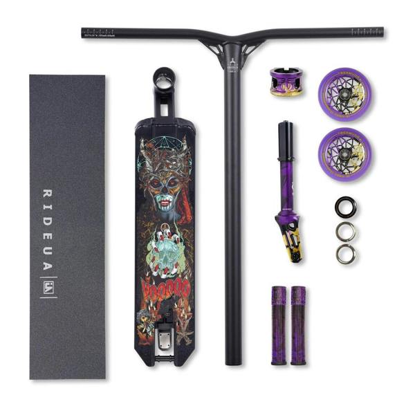 Triad Park Custom Complete #2 Kids Pro Stunt Scooter - Black/Purple/Yellow