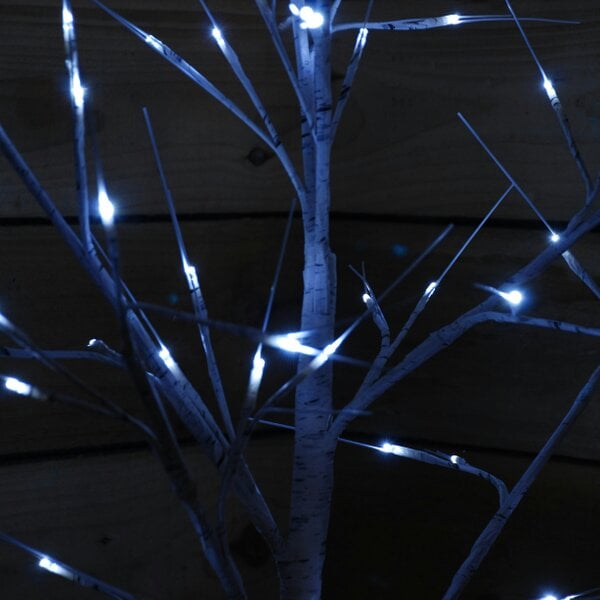 Samuel Alexander 2.4m (8ft) Indoor Outdoor Christmas Lit Birch Tree with 136 Ice White LEDs