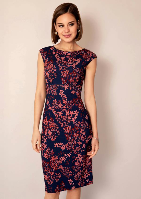 Alie Street London Pippa Shift Dress (Bronzed Blooms)