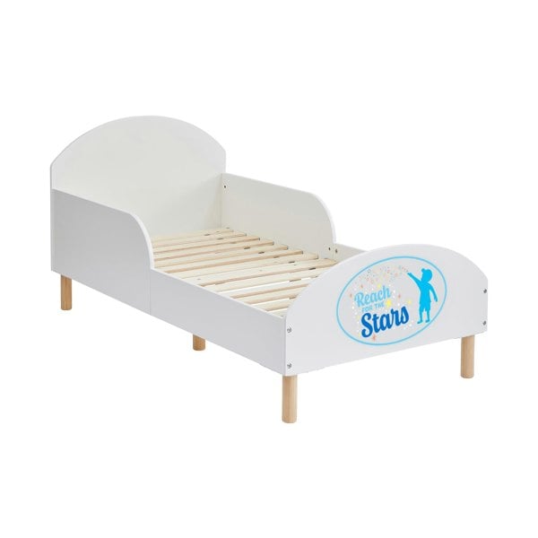 Liberty House Toys Kids White Toddler Bed – Reach For The Stars