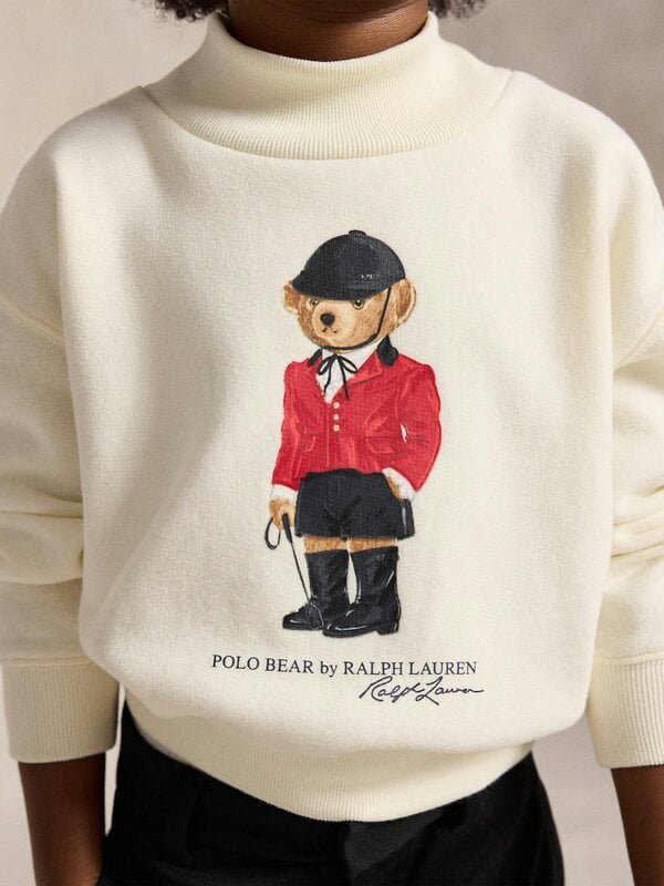 Ralph Lauren Kids Ralph Lauren Girls Polo Bear Sweatshirt in Ivory