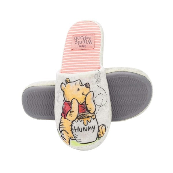 Winnie the Pooh Womens/Ladies Slippers - Pink/White/Orange