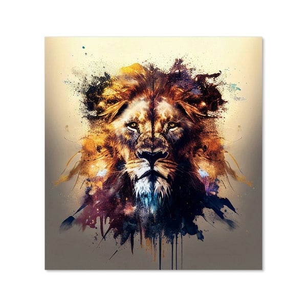 Warren Reed - Designer Majestic Lion Face Splashart Kitchen Splashback