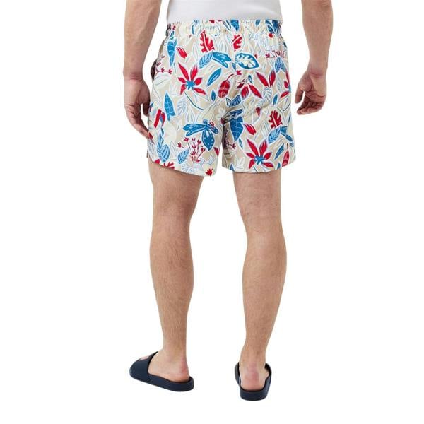 Hugo Boss Mens Floral Pattern Regular Swim Shorts - White - 