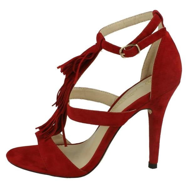 Anne Michelle Ladies Anne Michelle Heeled Sandals With Ankle Buckle