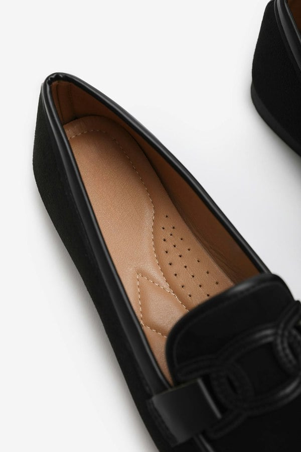 Where's That From Lizzo Slip on Trim Loafers With Accessory Detailing in Black